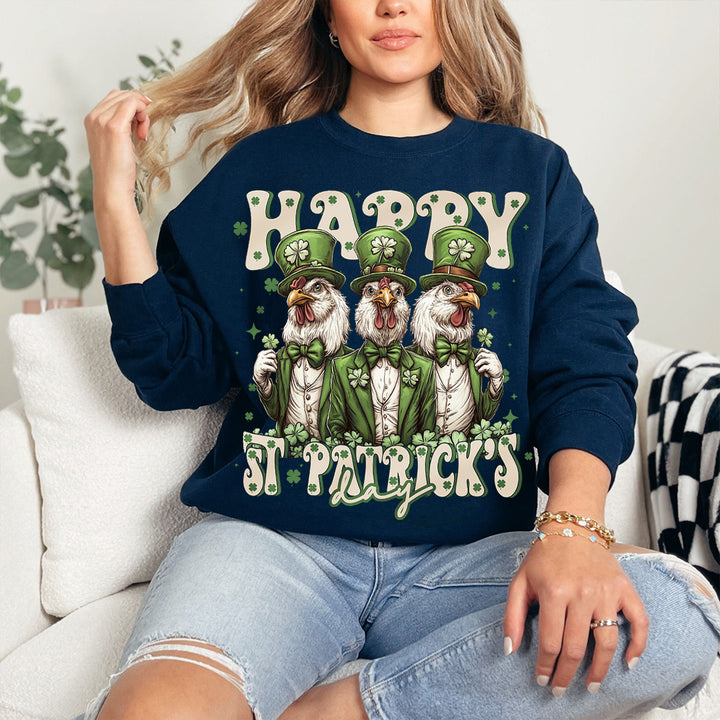 Happy St Patrick's Day Cow & Chicken sweatshirt