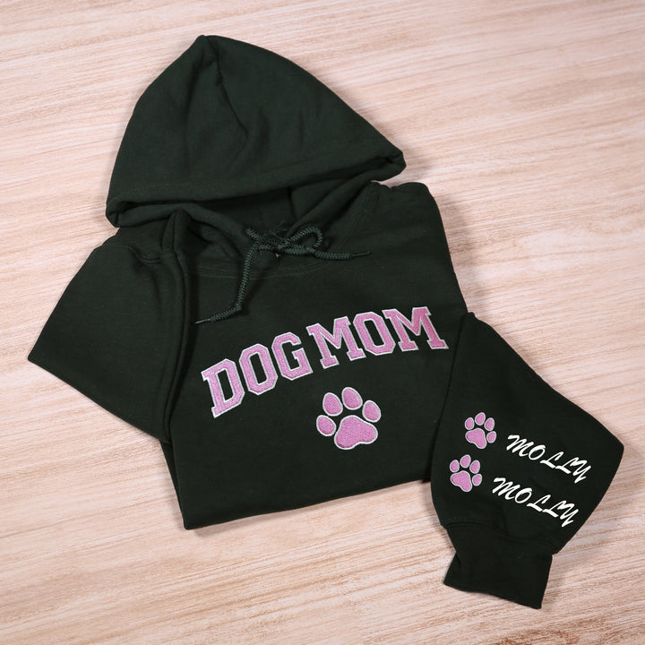 Dog Mom Embroidered Sweatshirt