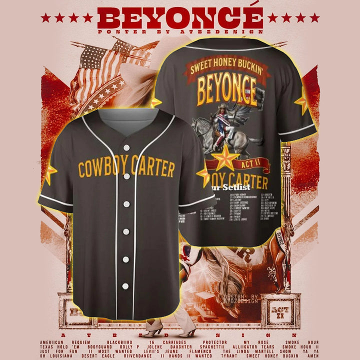 Cowboy Carter Tour Jersey, Beyonce Concert Jersey