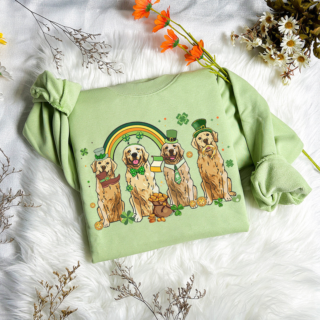 Golden Retriever St Patricks Day Sweatshirt