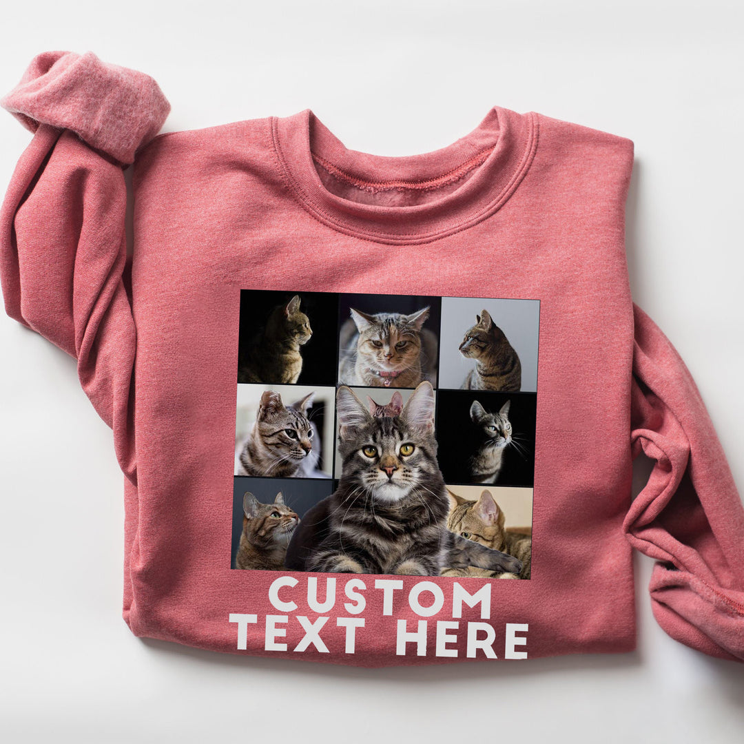 Custom Cat Photo Hoodie For Fur Parents Birthday Sweatshirt