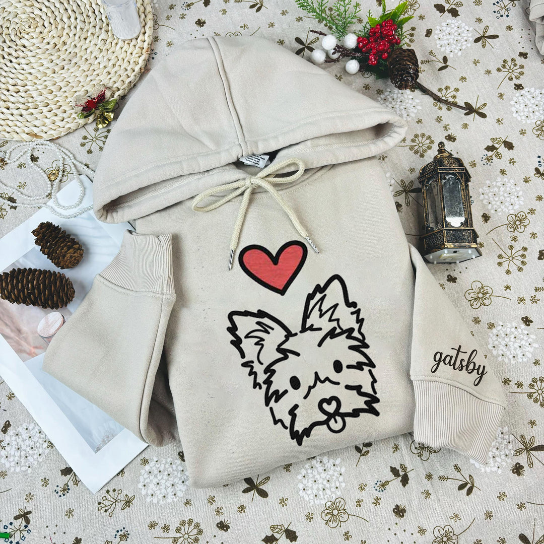 Custom Valentine's Day pet head sweatshirt