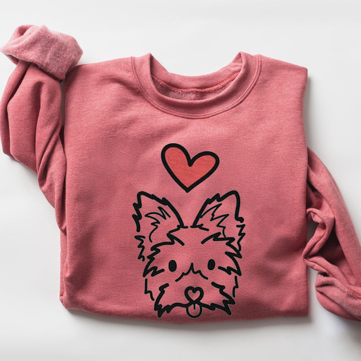 Custom Valentine's Day pet head sweatshirt