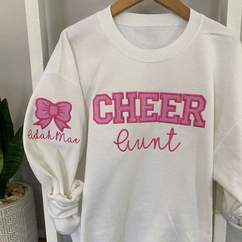 Personalized Embroidered Cheer Mom Sweatshirt | Hoodie
