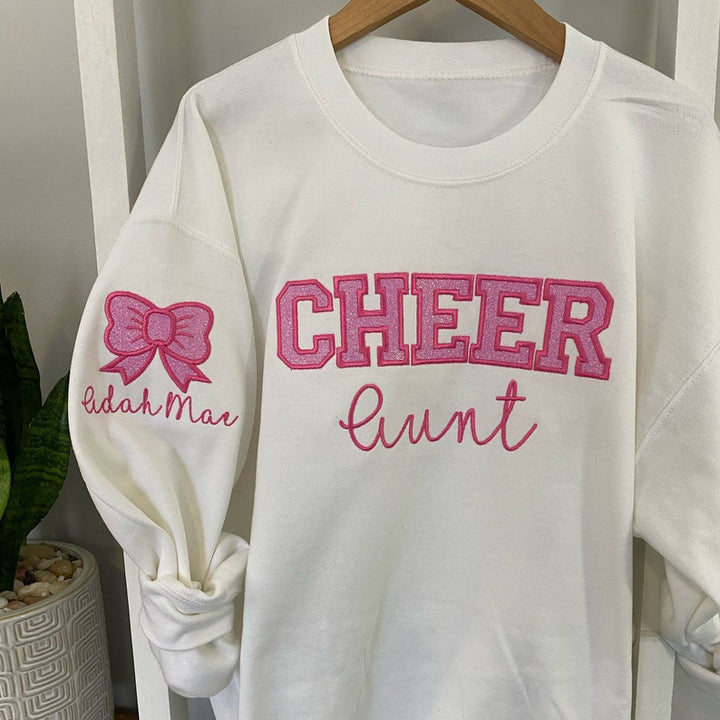 Personalized Embroidered Cheer Mom Sweatshirt | Hoodie