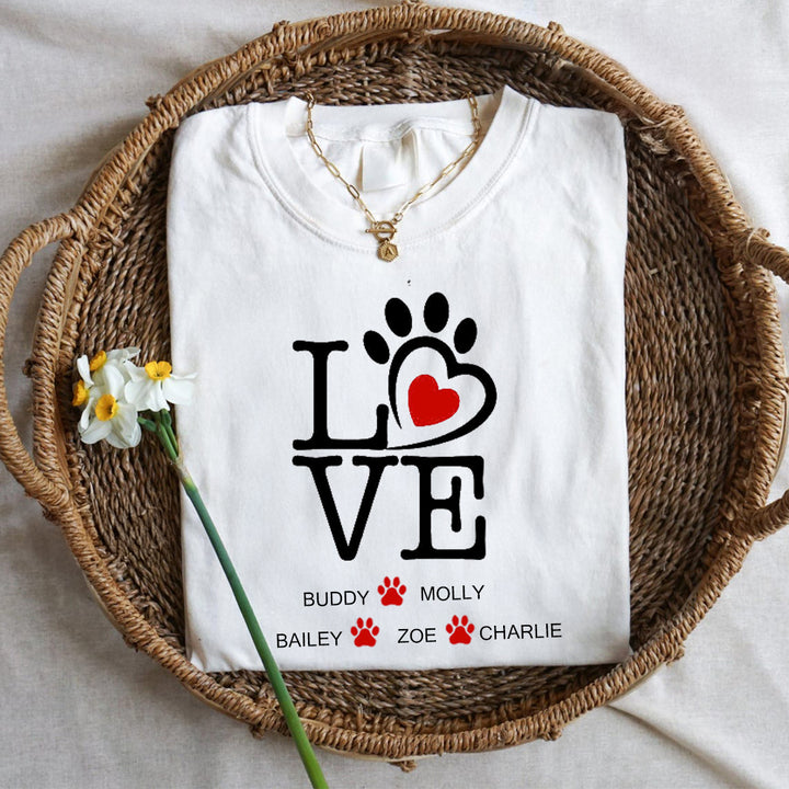 Custom claw print love T shirt