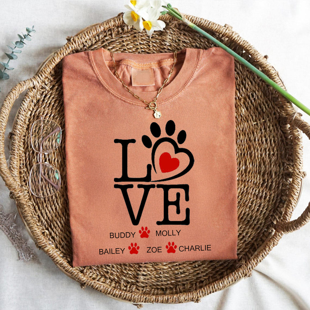 Custom claw print love T shirt