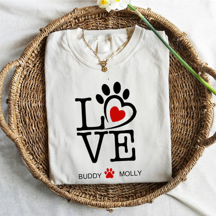 Custom claw print love T shirt