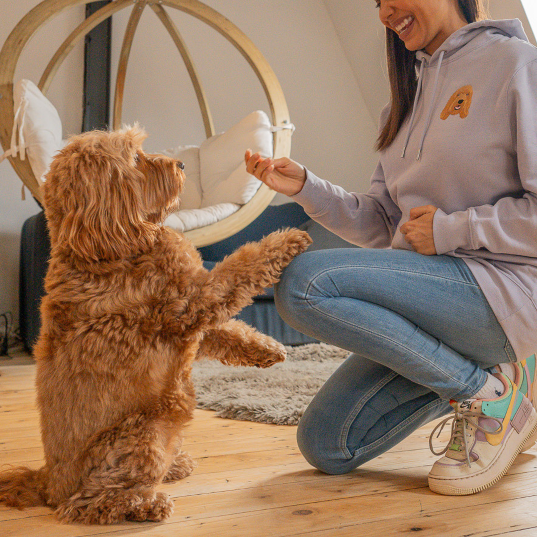 Embroidered Pet Portrait Organic Hoodie Sweatshirt