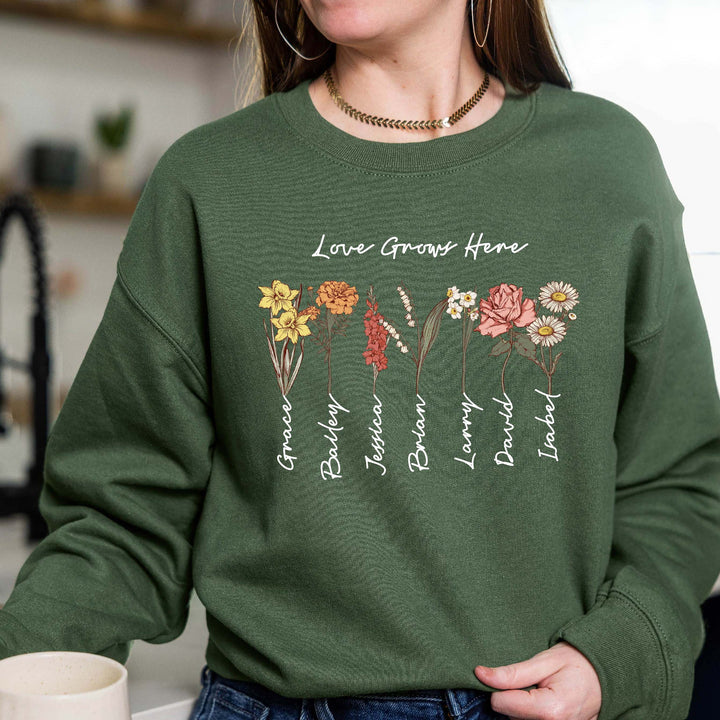 Grandma's Garden Custom Birthflower Sweatshirt