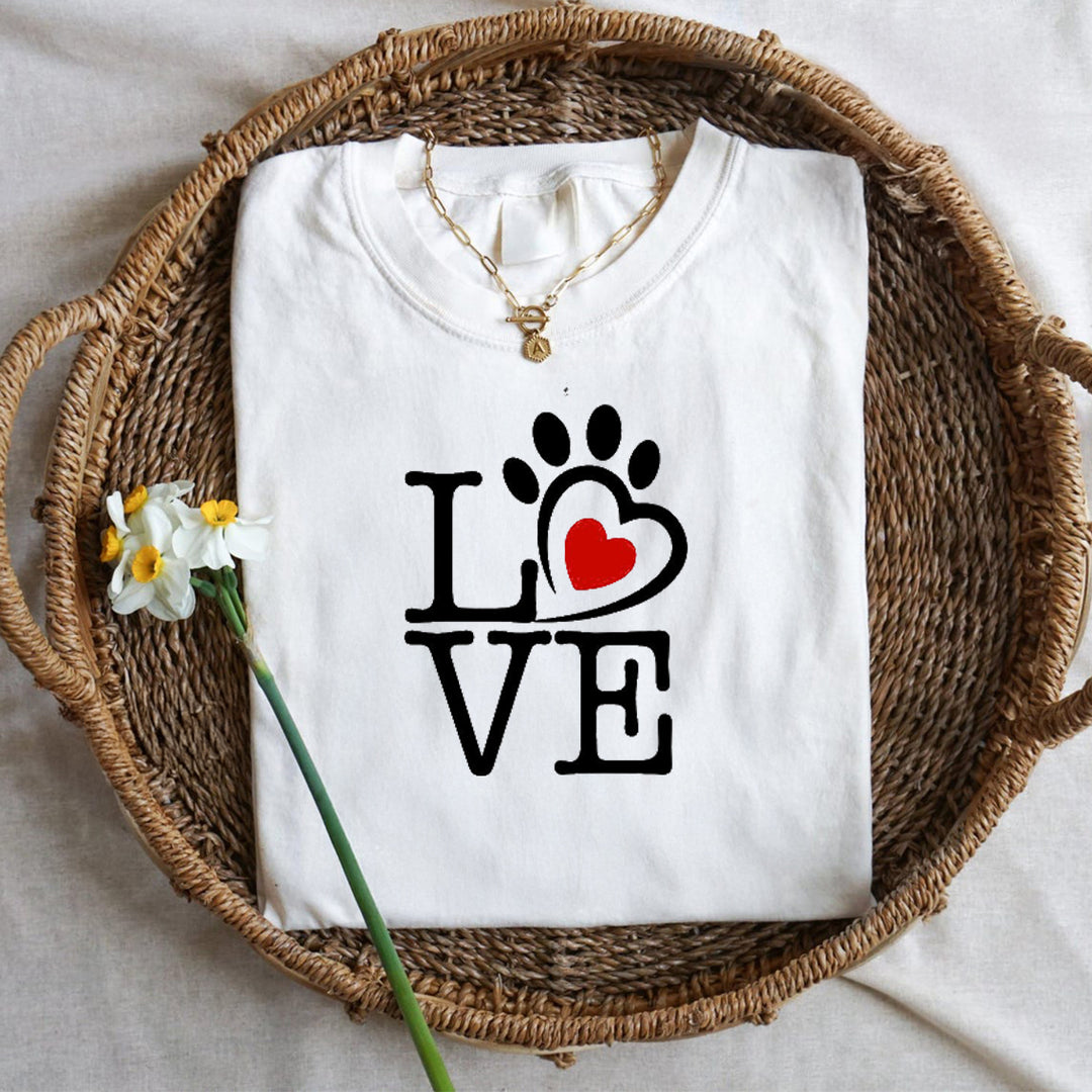 Custom claw print love T shirt