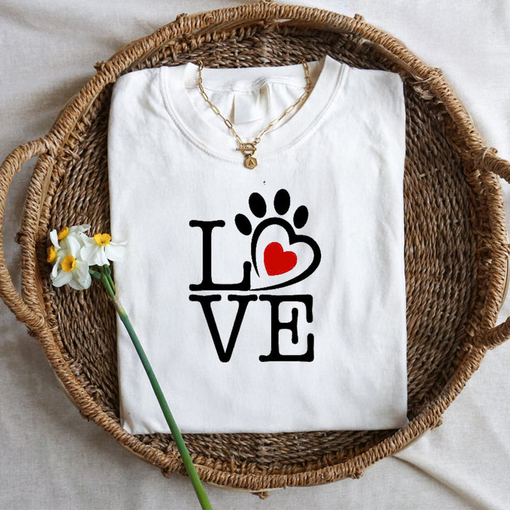 Custom claw print love T shirt