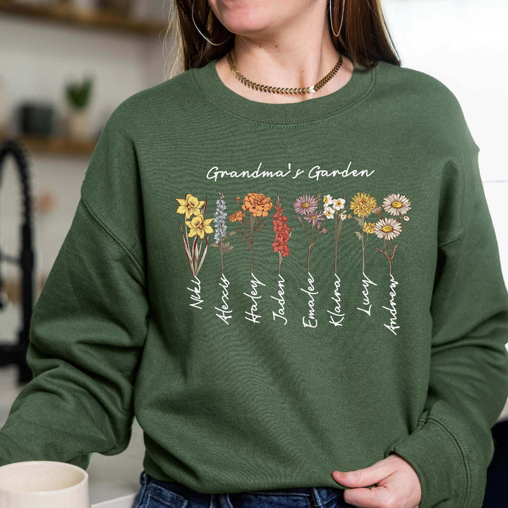 Grandma's Garden Custom Birthflower Sweatshirt