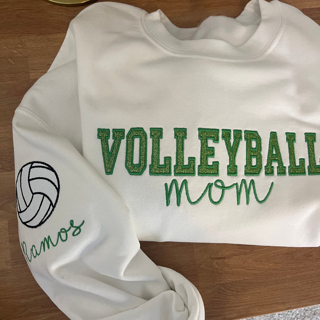 Personalized Embroidered Volleyball Mom Sweatshirt