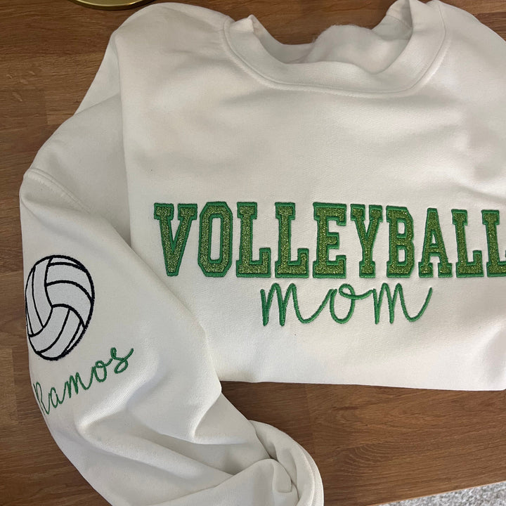 Personalized Embroidered Volleyball Mom Sweatshirt