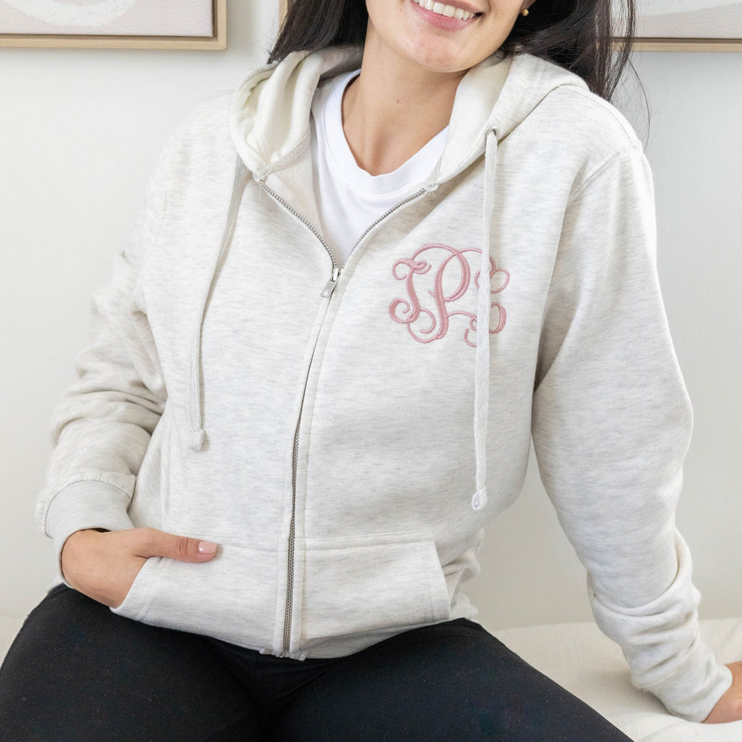 Monogrammed Full Zip Jacket, Monogrammed Fleece Jacket