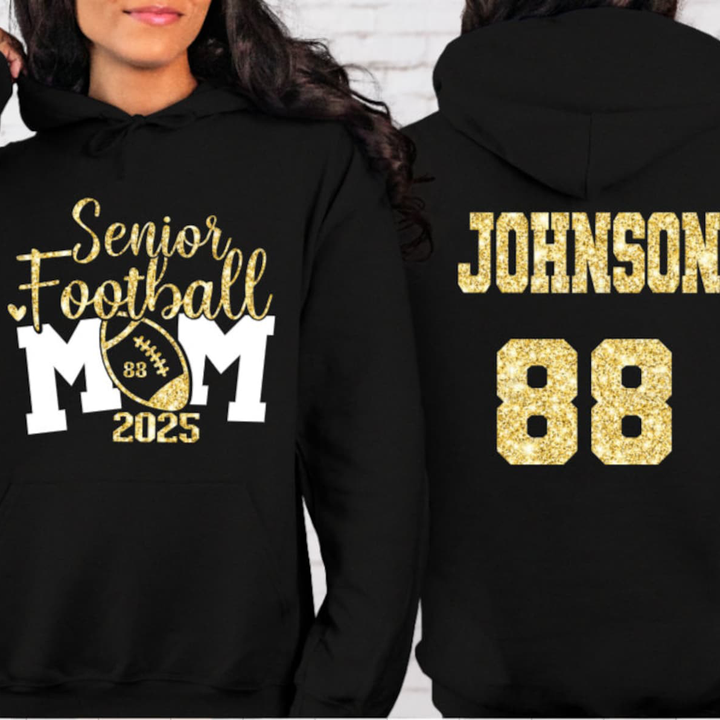 Senior Football 2025 Mom Hoodie