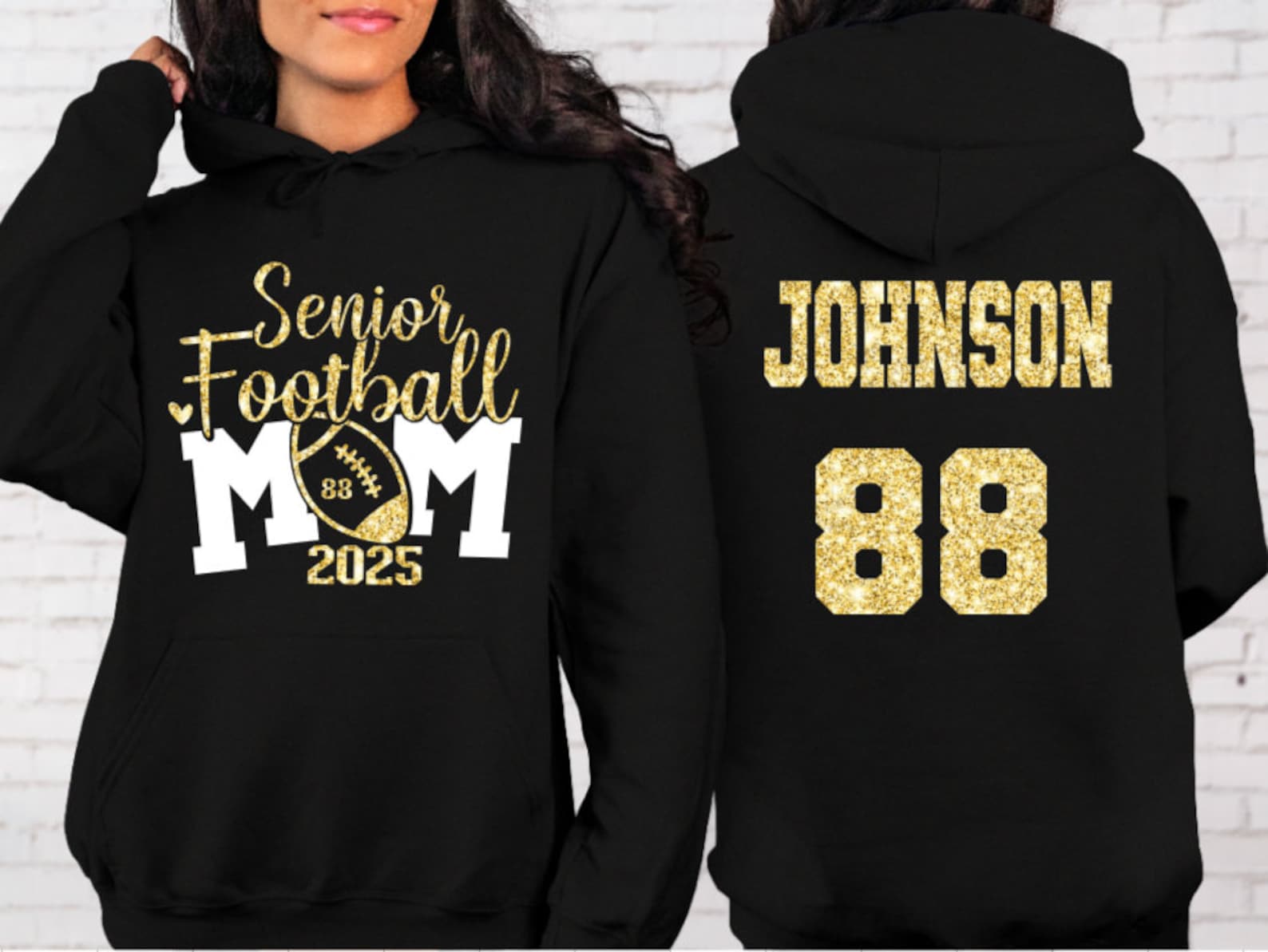 Senior Football 2025 Mom Hoodie mydiyy