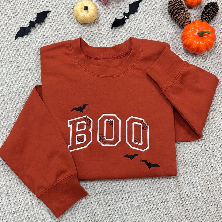 Spooky Embroidered Halloween Sweatshirt