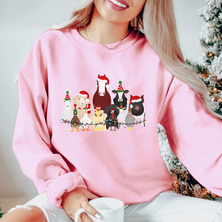 Christmas Harvest print hoodie
