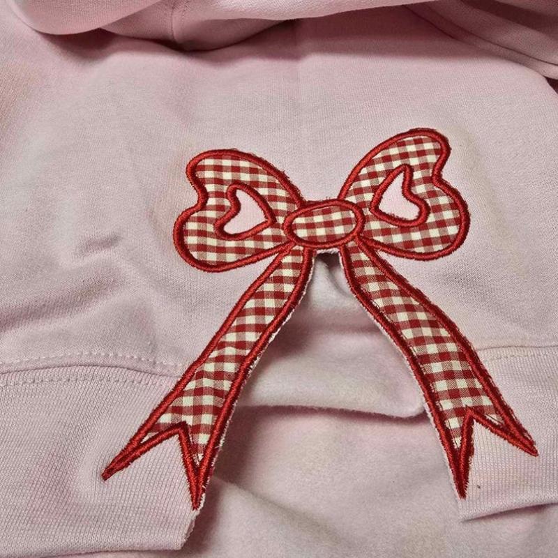 Embroidered Christmas candy hoodie