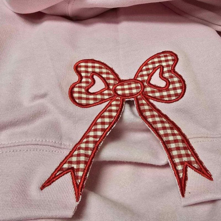 Embroidered Christmas candy hoodie