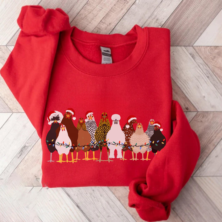 Christmas Harvest print hoodie