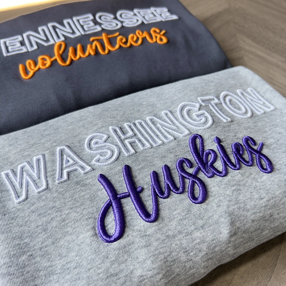 Custom 3D PUFF Embroidery Team Sweatshirt / Hoodie