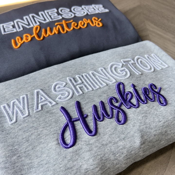 Custom 3D PUFF Embroidery Team Sweatshirt / Hoodie