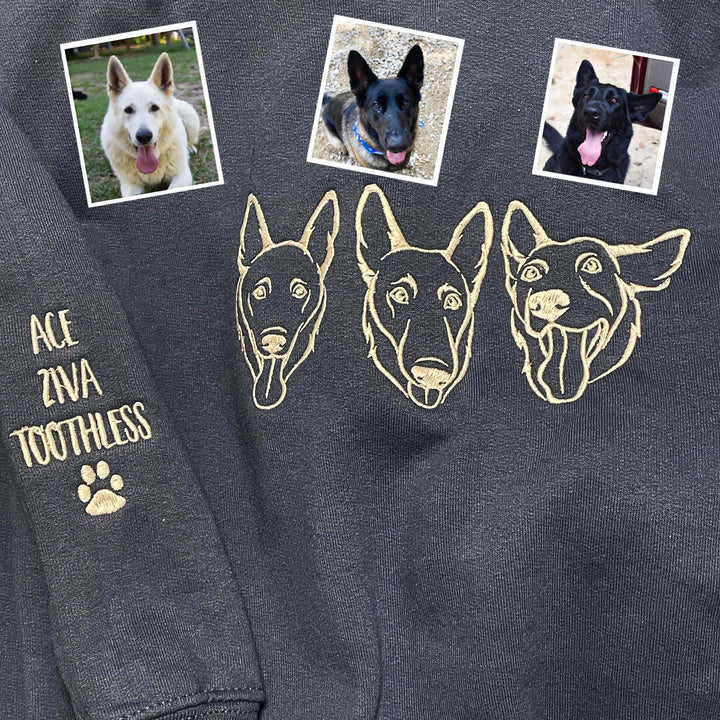 Geborduurd sweatshirt voor huisdier  Gepersonaliseerde Pet Loss-hoodie