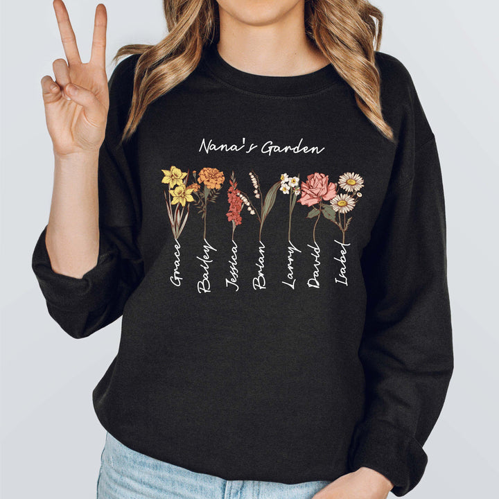 Grandma's Garden Custom Birthflower Sweatshirt