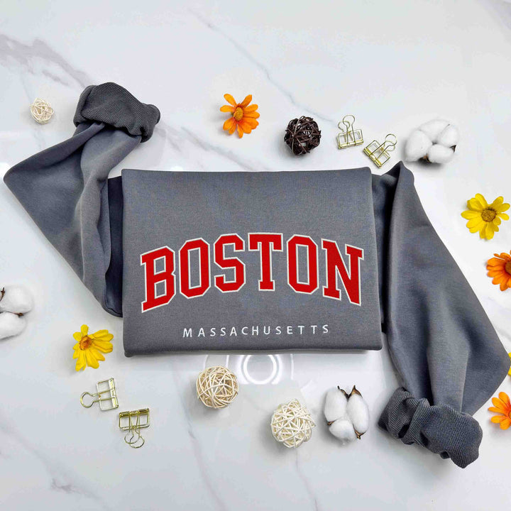Custom Embroidered Filled Varsity Sweatshirt