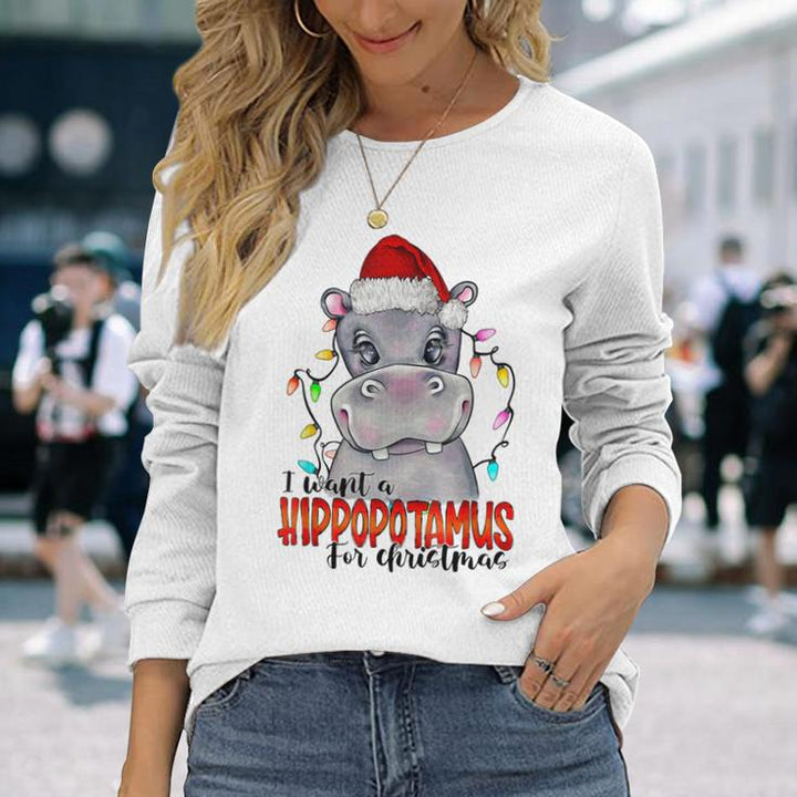 I Want A Hippopotamus For Christmas Hippo Xmas Season sweatshirt
