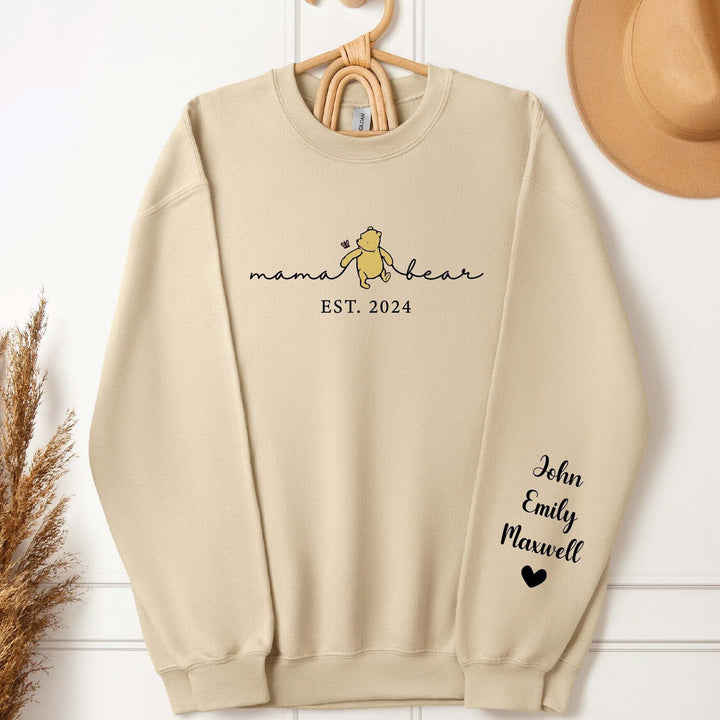 Custom Mama Bear Est Year Sweatshirt