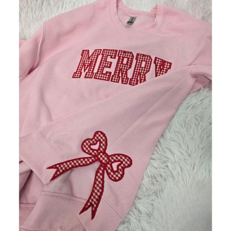 Embroidered Christmas candy hoodie