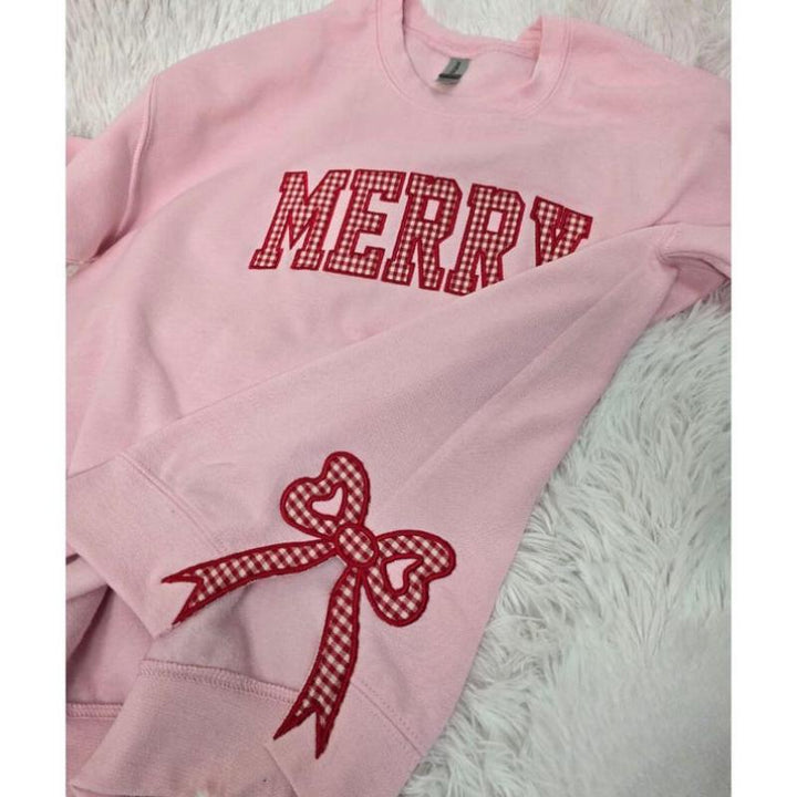 Embroidered Christmas candy hoodie