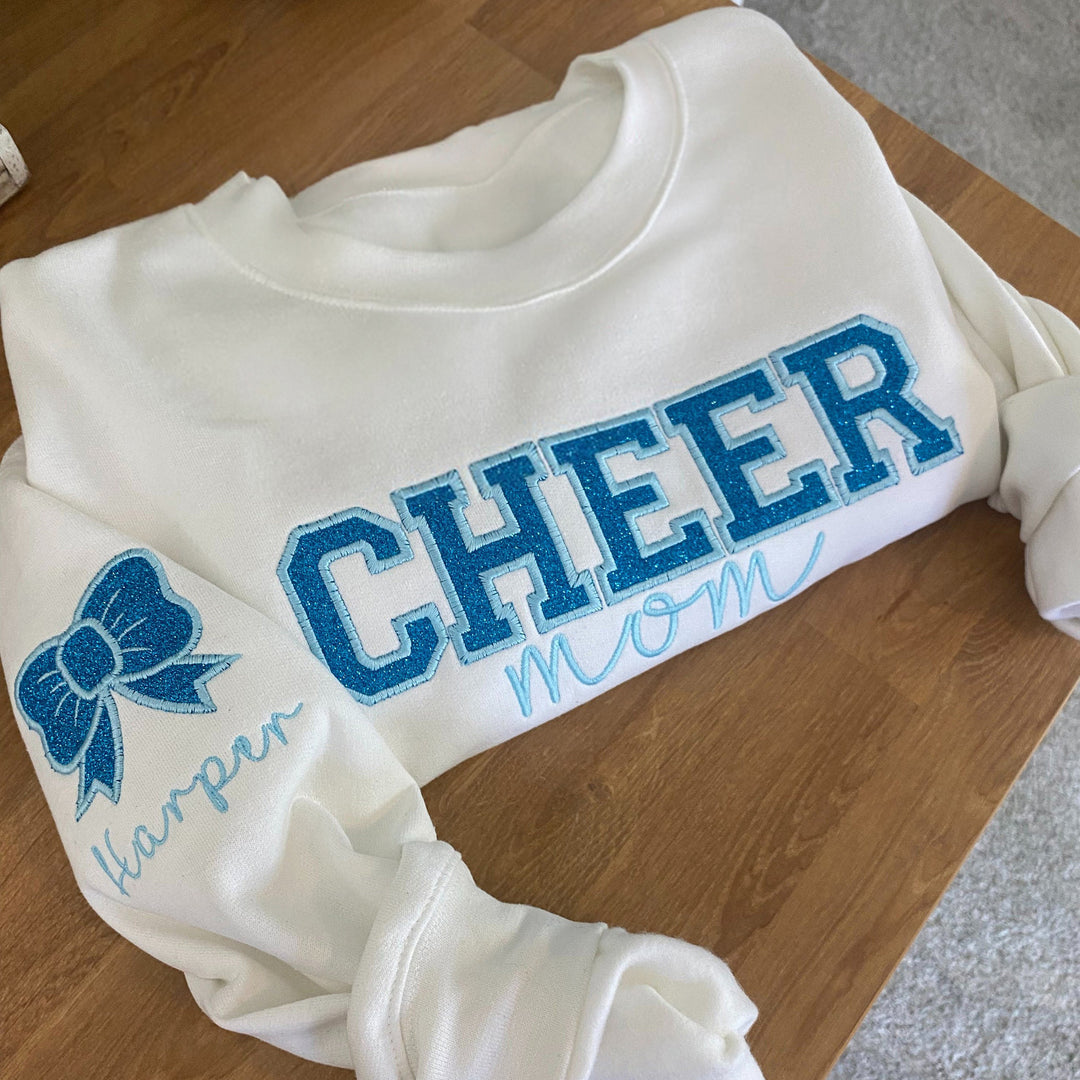 Personalized Embroidered Cheer Mom Sweatshirt | Hoodie