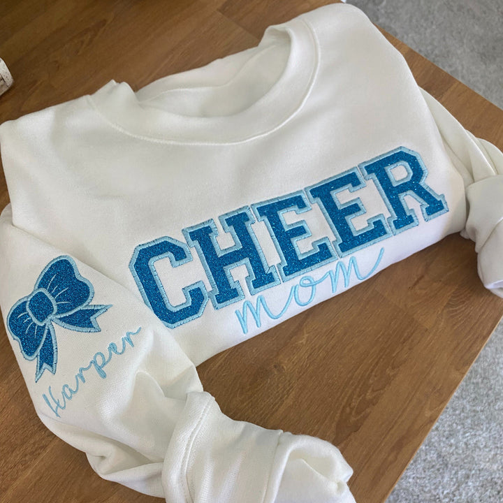 Personalized Embroidered Cheer Mom Sweatshirt | Hoodie