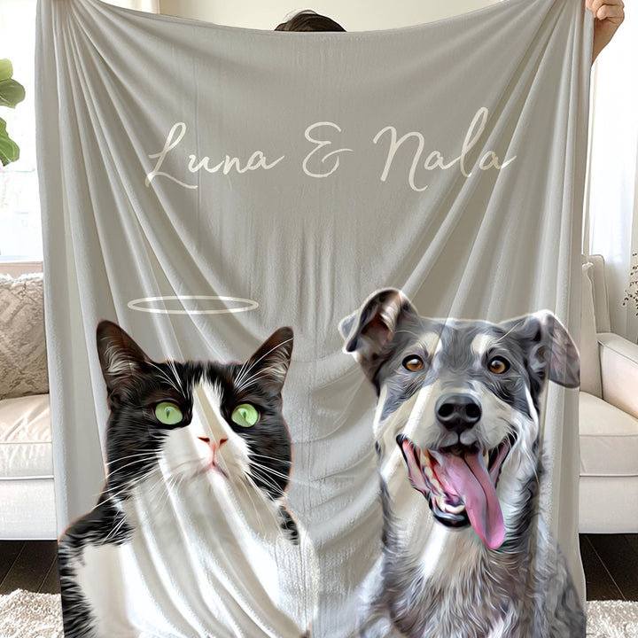 Personalized Dog blanket Cat Photo Blanket Pet Photo Blanket Dog Dad Gift