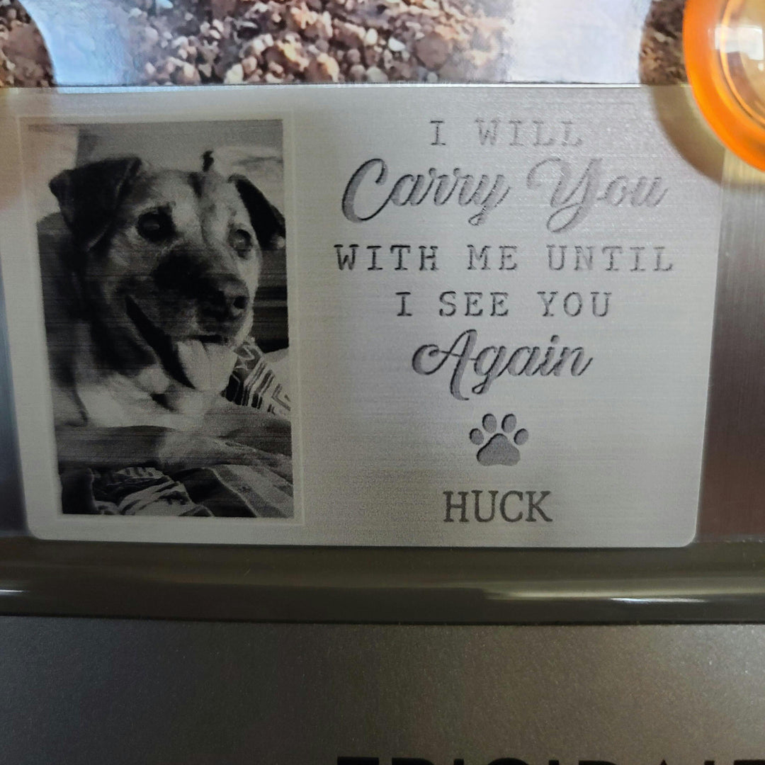 Custom Photo My Pawprints May No Longer Be In Your House - Memorial Personalized Custom Aluminum Wallet Card