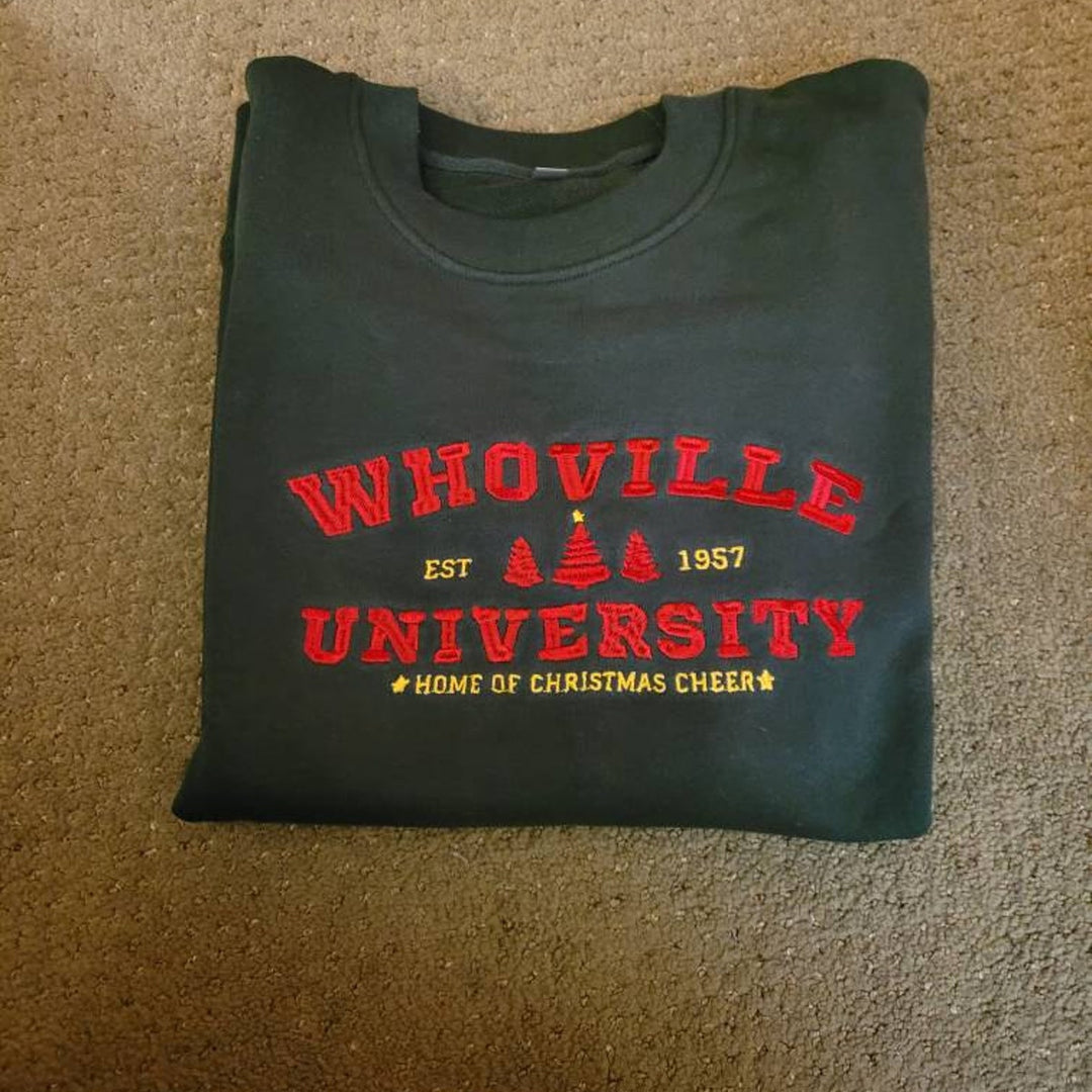 Christmas Whoville University Embroidered Sweatshirt