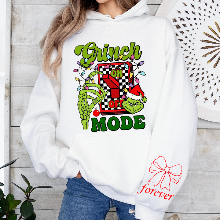 Custom Grinch mood printed hoodie