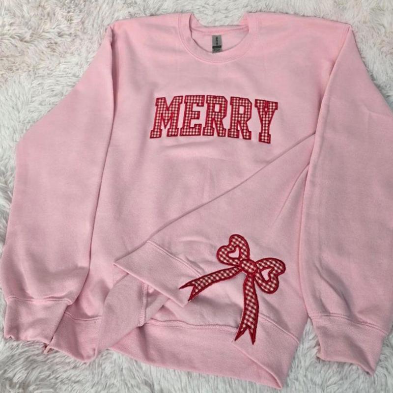 Embroidered Christmas candy hoodie