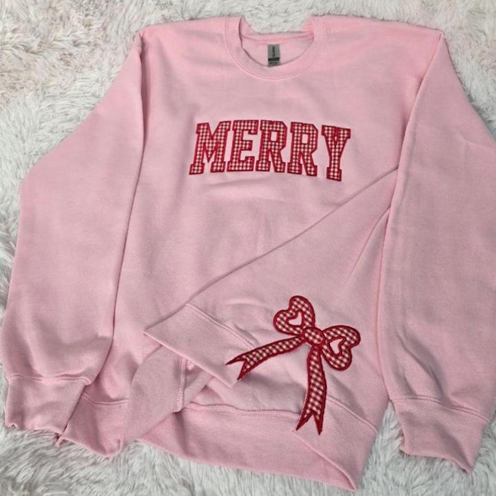 Embroidered Christmas candy hoodie