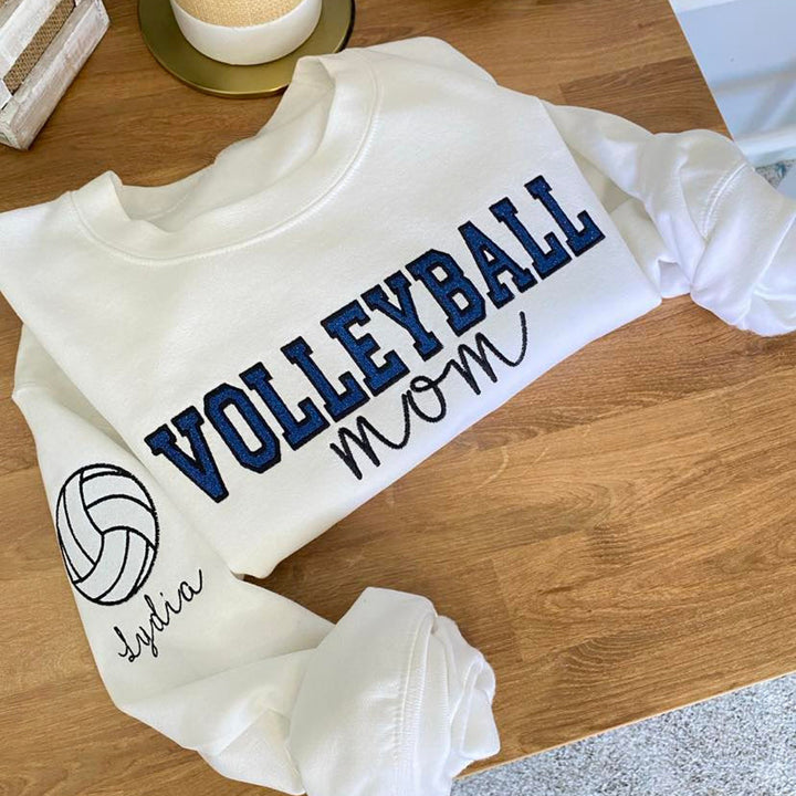 Personalized Embroidered Volleyball Mom Sweatshirt