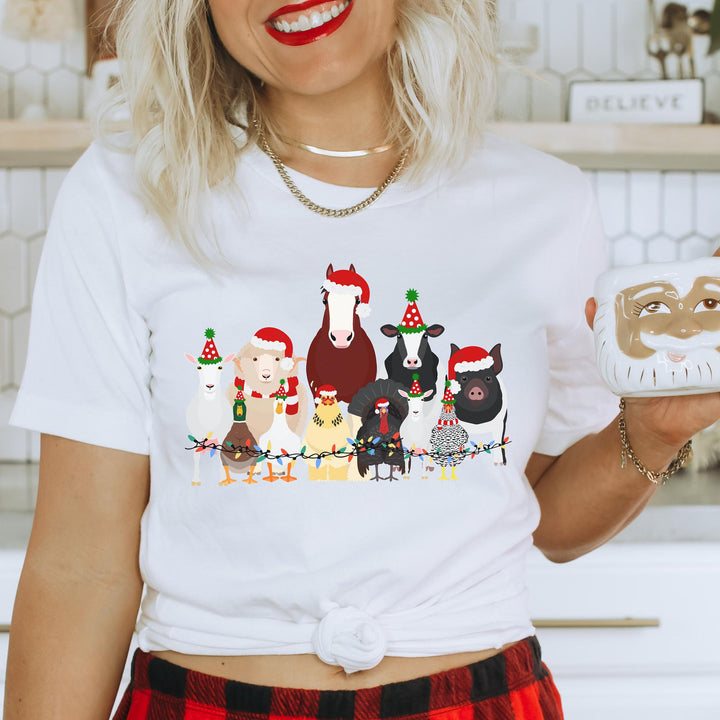 Christmas Harvest print hoodie