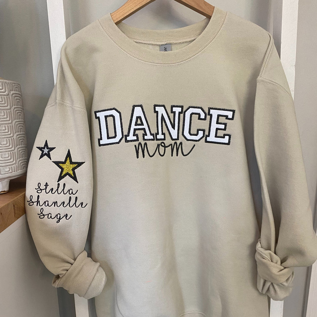 Personalized Embroidered Dance Mom Sweatshirt
