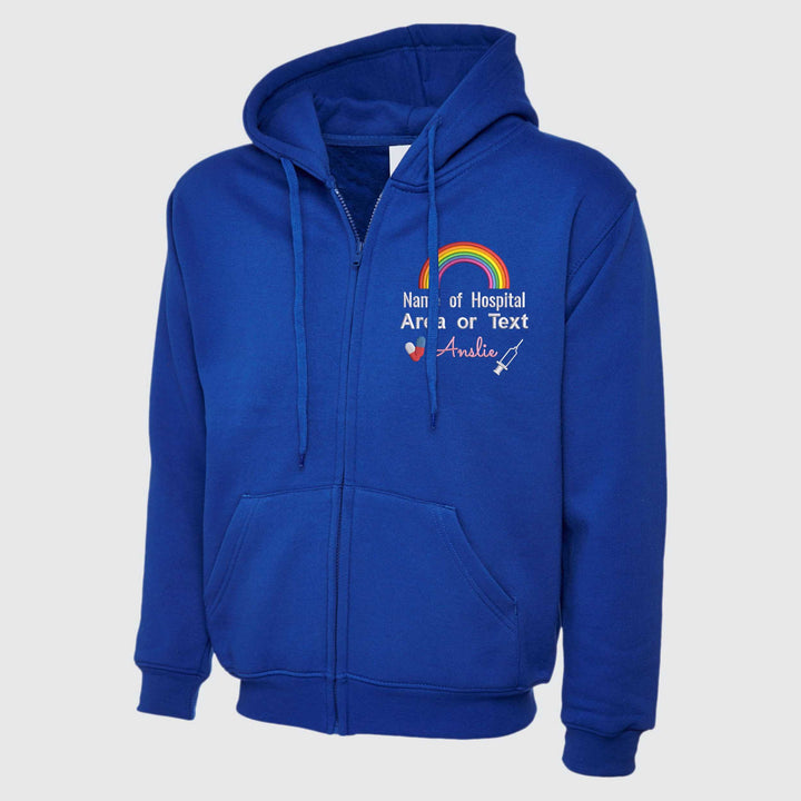 Embroidered Healthcare Professional Zip Up Hoodie