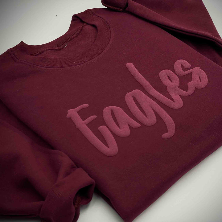 Custom Puff Print  Team| Name |School Mascot Sweatshirt