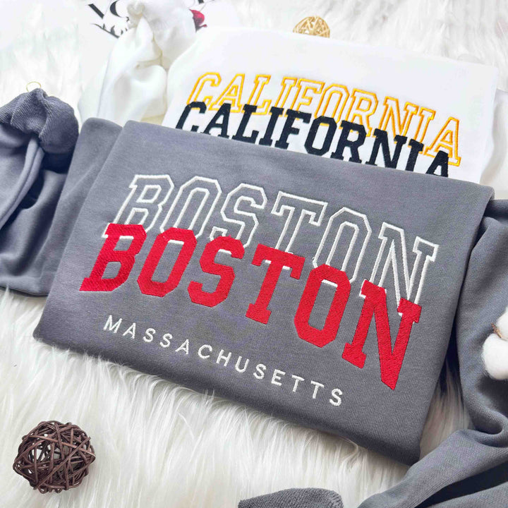 Custom Shifted Varisty Embroidered Sweatshirt